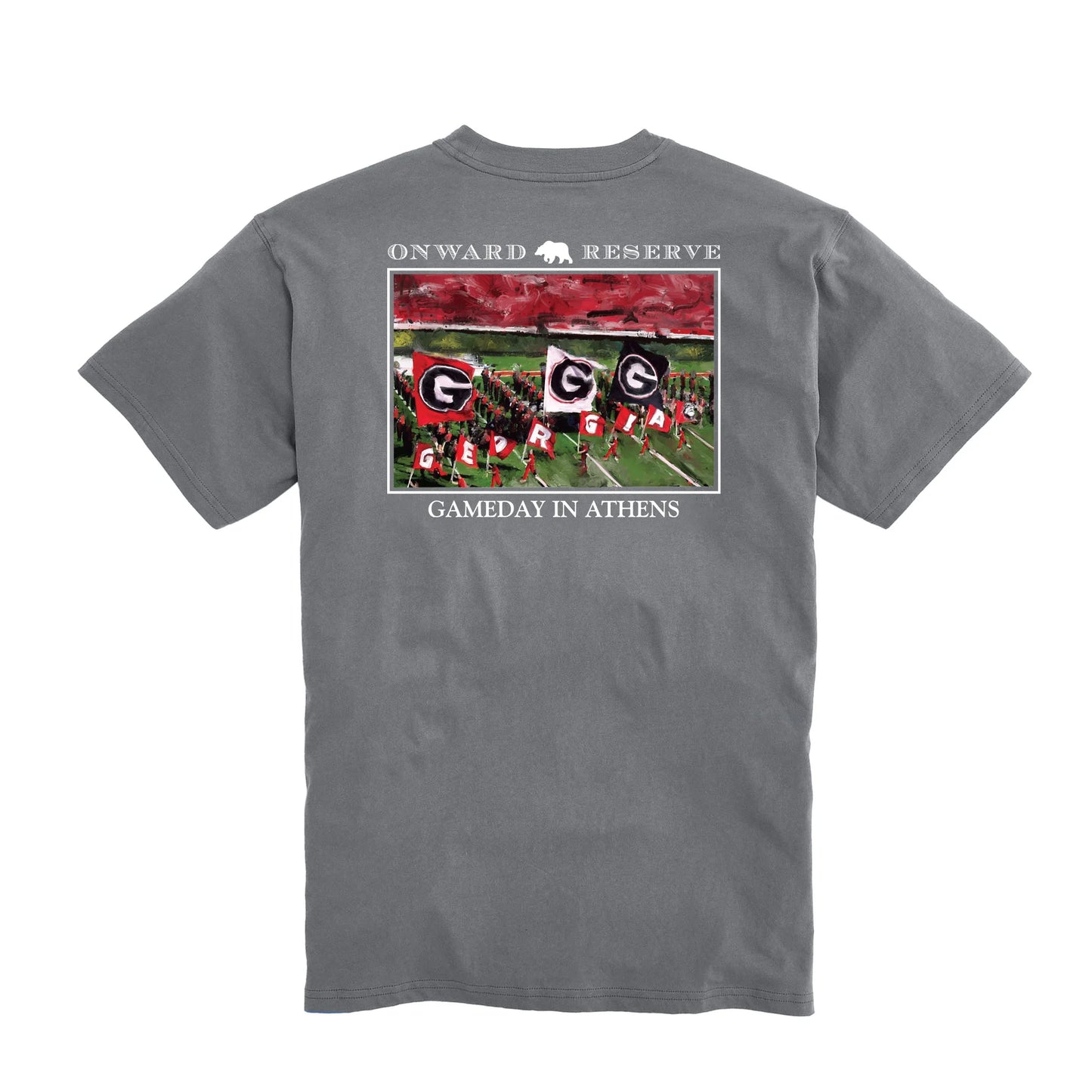 Onward Reserve UGA Gameday In Athens S/S Pocket T-Shirt - Granite