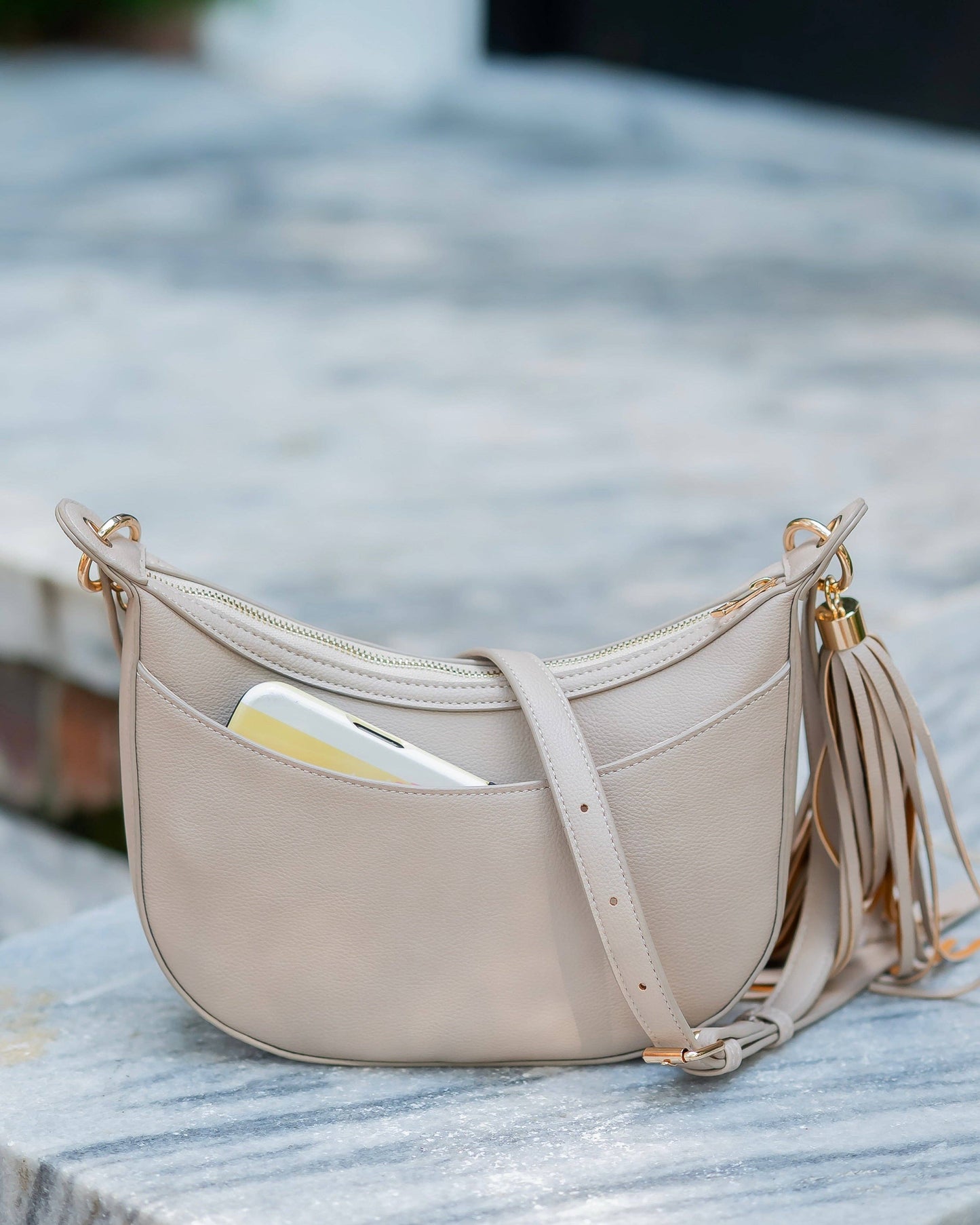 CH Mallory Crossbody with Tassel Stone