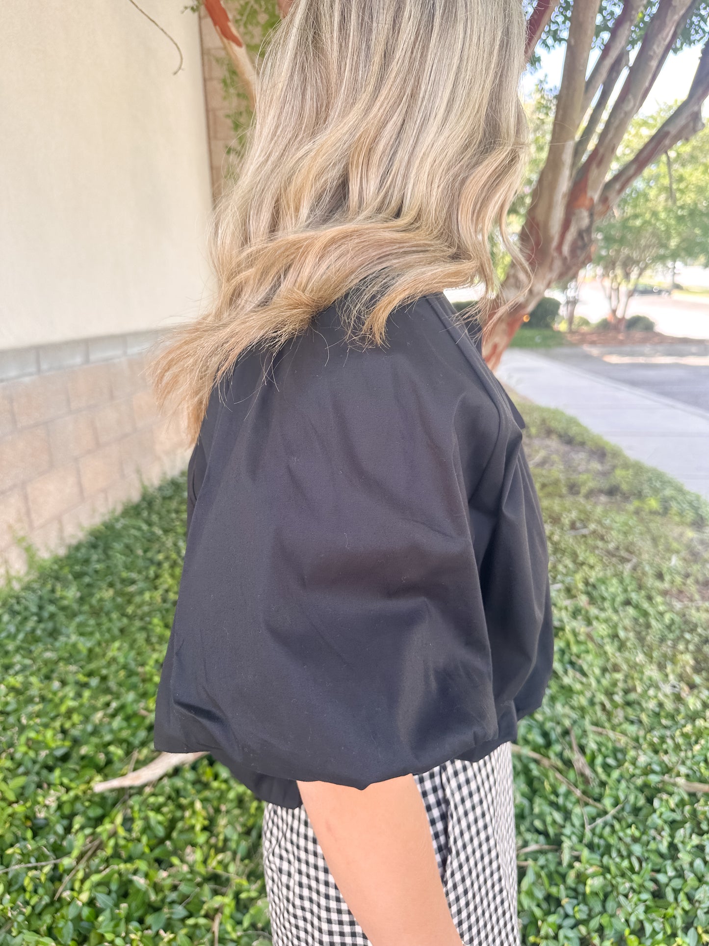 Joyce Poplin Bubble Top