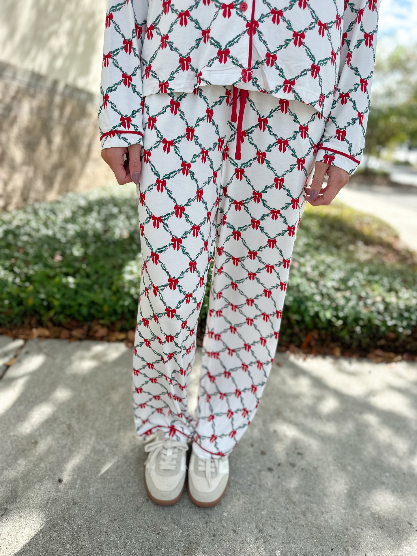 MS Charlotte PJ Pant Set - Lattice Garland
