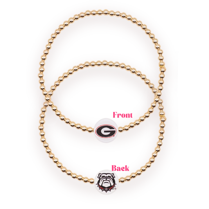 Beaded Blondes Georgia Reversible Logo Bracelet - Gold