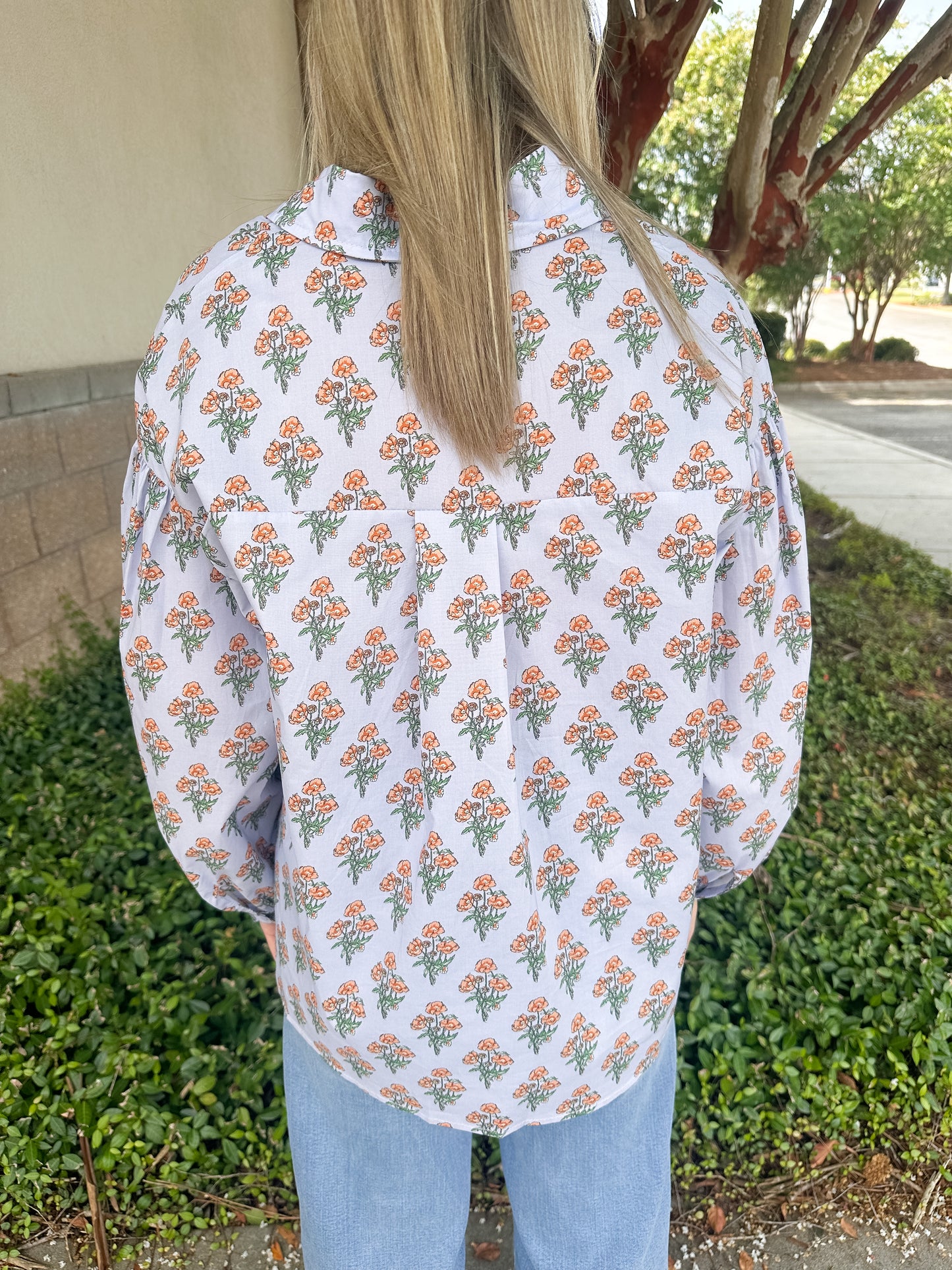 Callie Floral Poplin Top