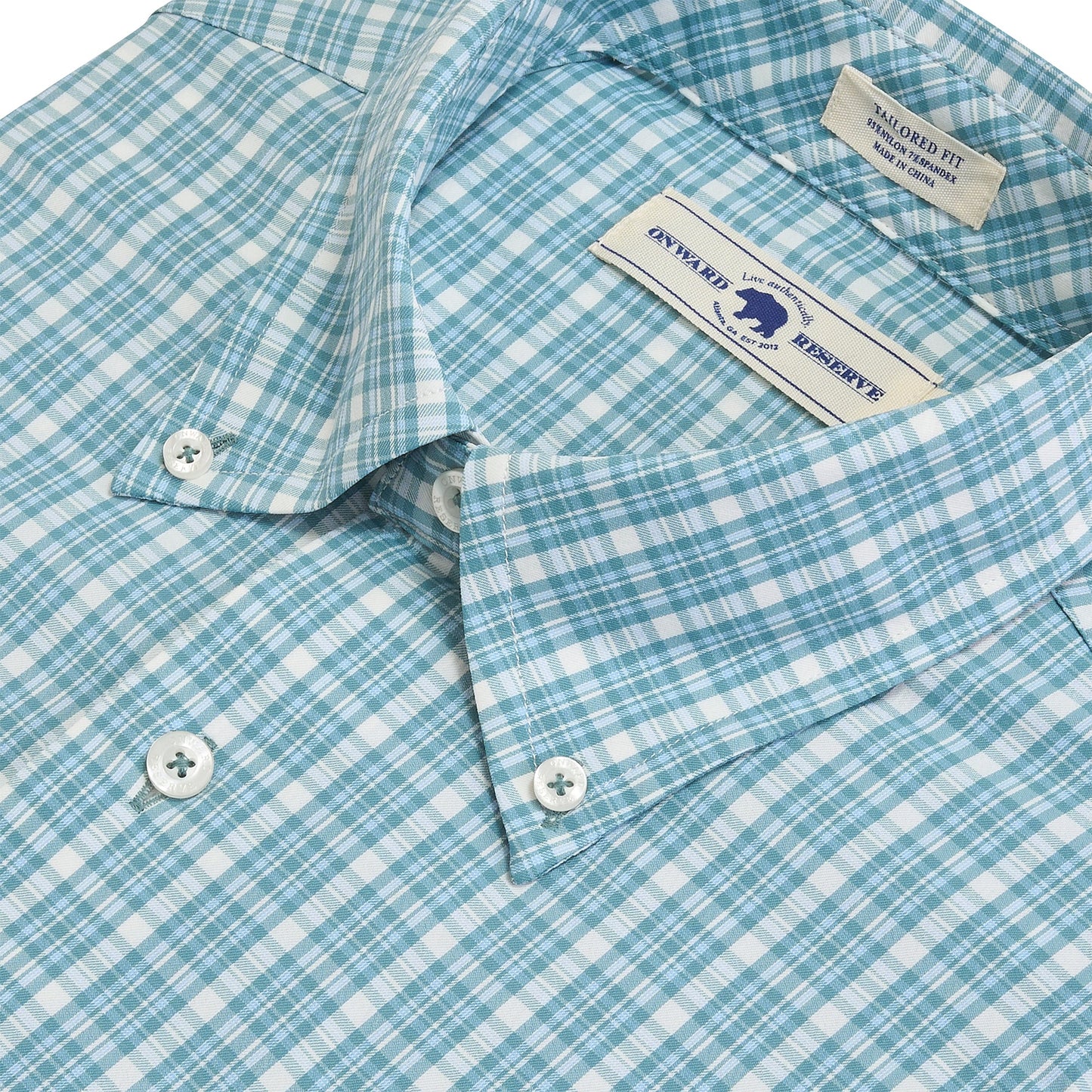 Onward Reserve Wright Tailored Fit Performance Button-Down - Surf