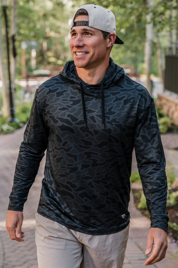 Men’s Burlebo Performance Hoodie - Black Camo