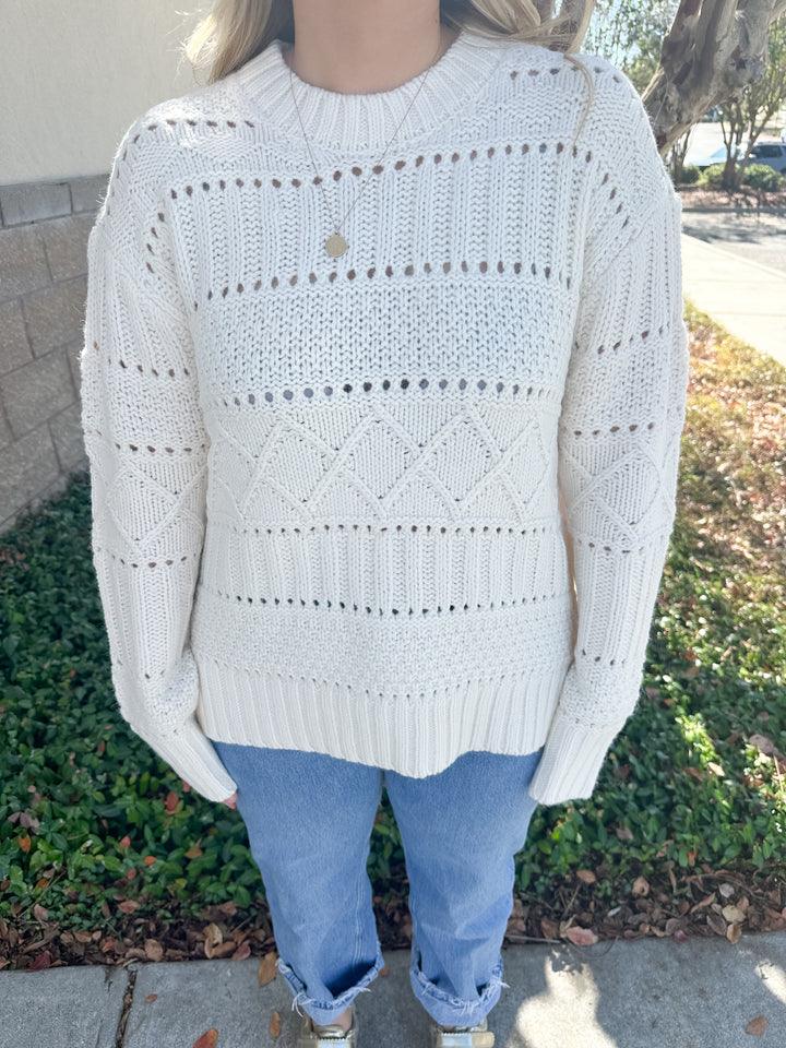 Cento Cable Sweater - Warm White
