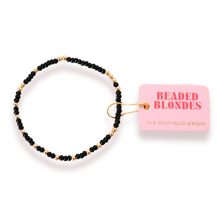 Beaded Blondes Black Sprinkle Bracelet