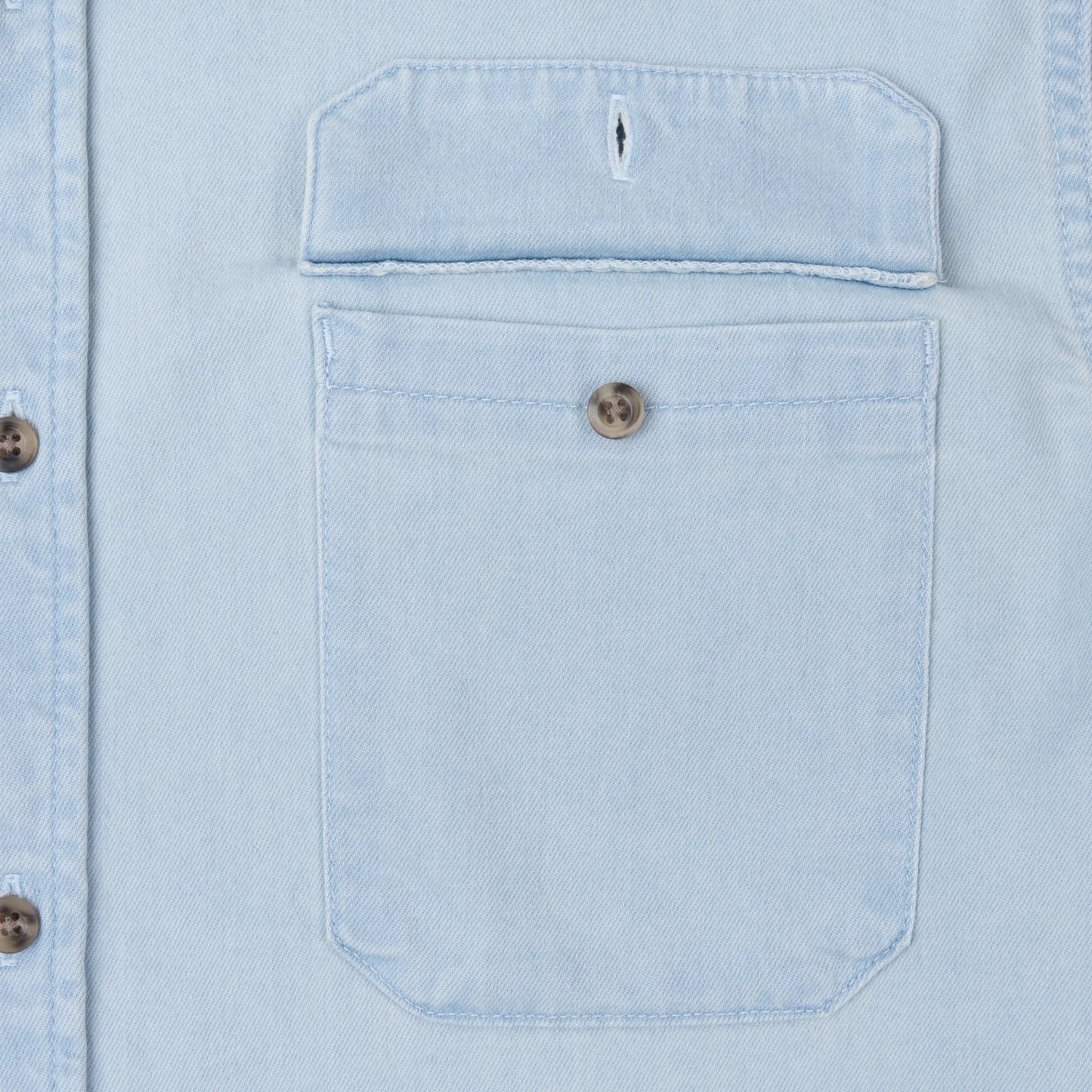 Poncho Men’s “The Judd” Denim Regular Shirt - Light Wash