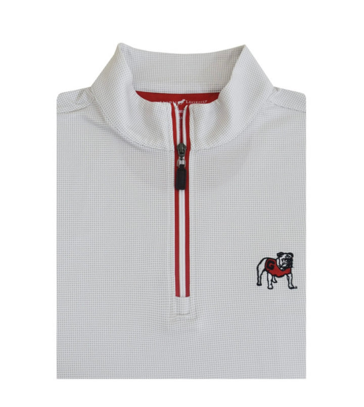 Horn Legend UGA Shepard Prestige Zip Pullover - White
