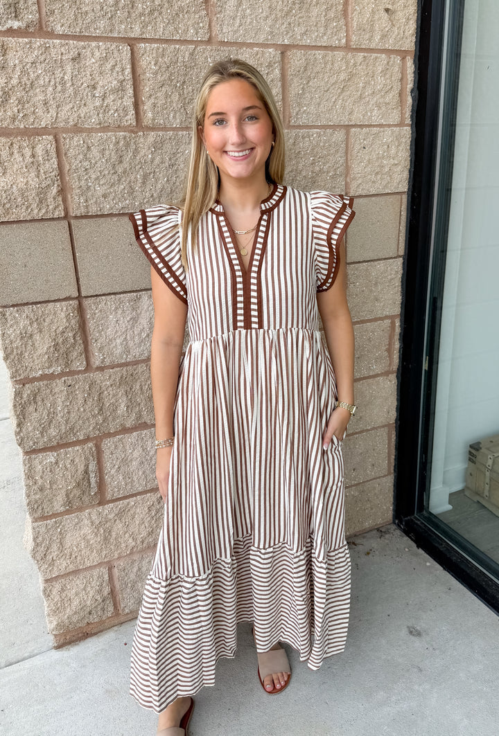 Maxine Striped Maxi Dress