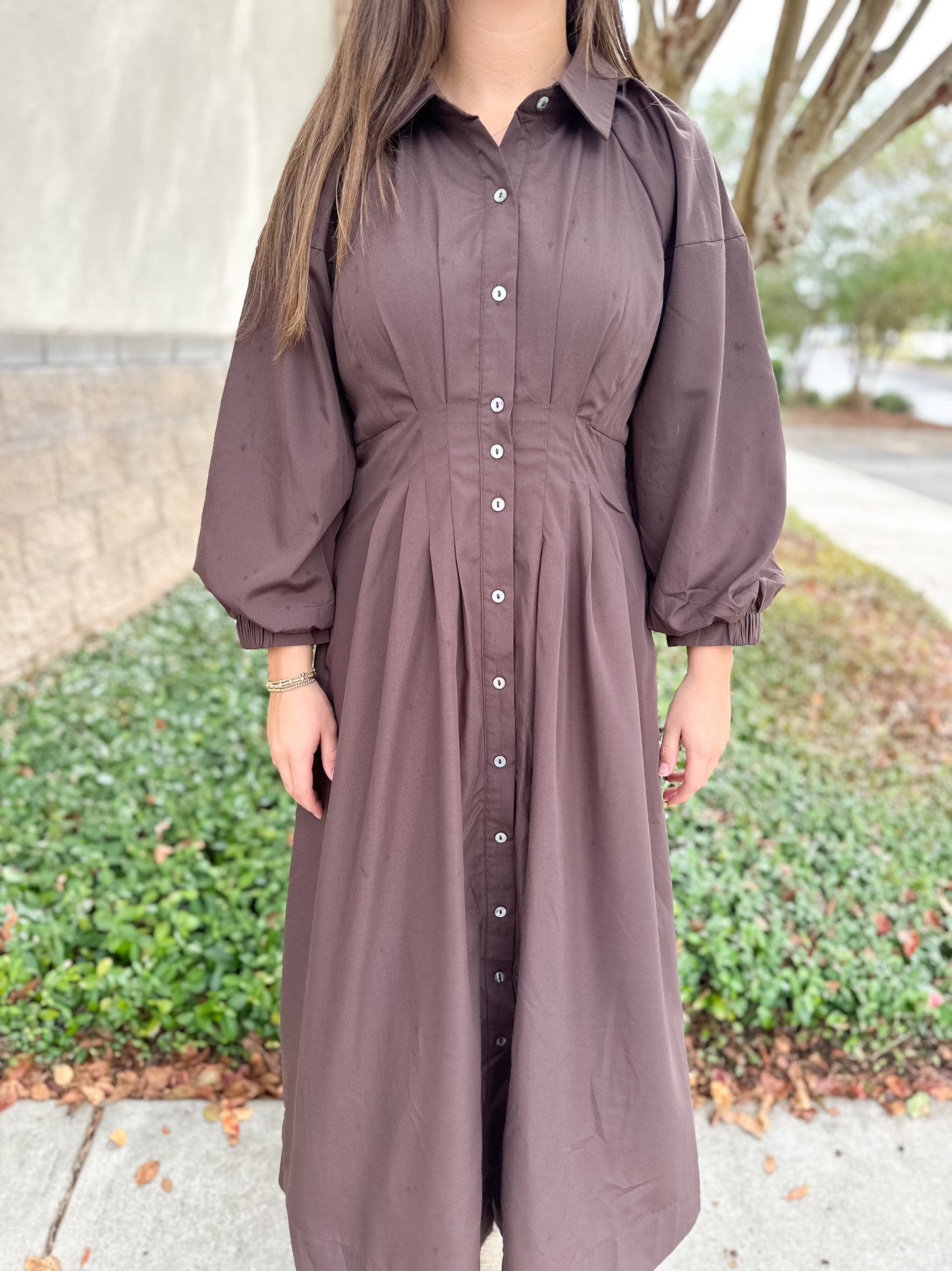 Stacy Pleated Detail Maxi
