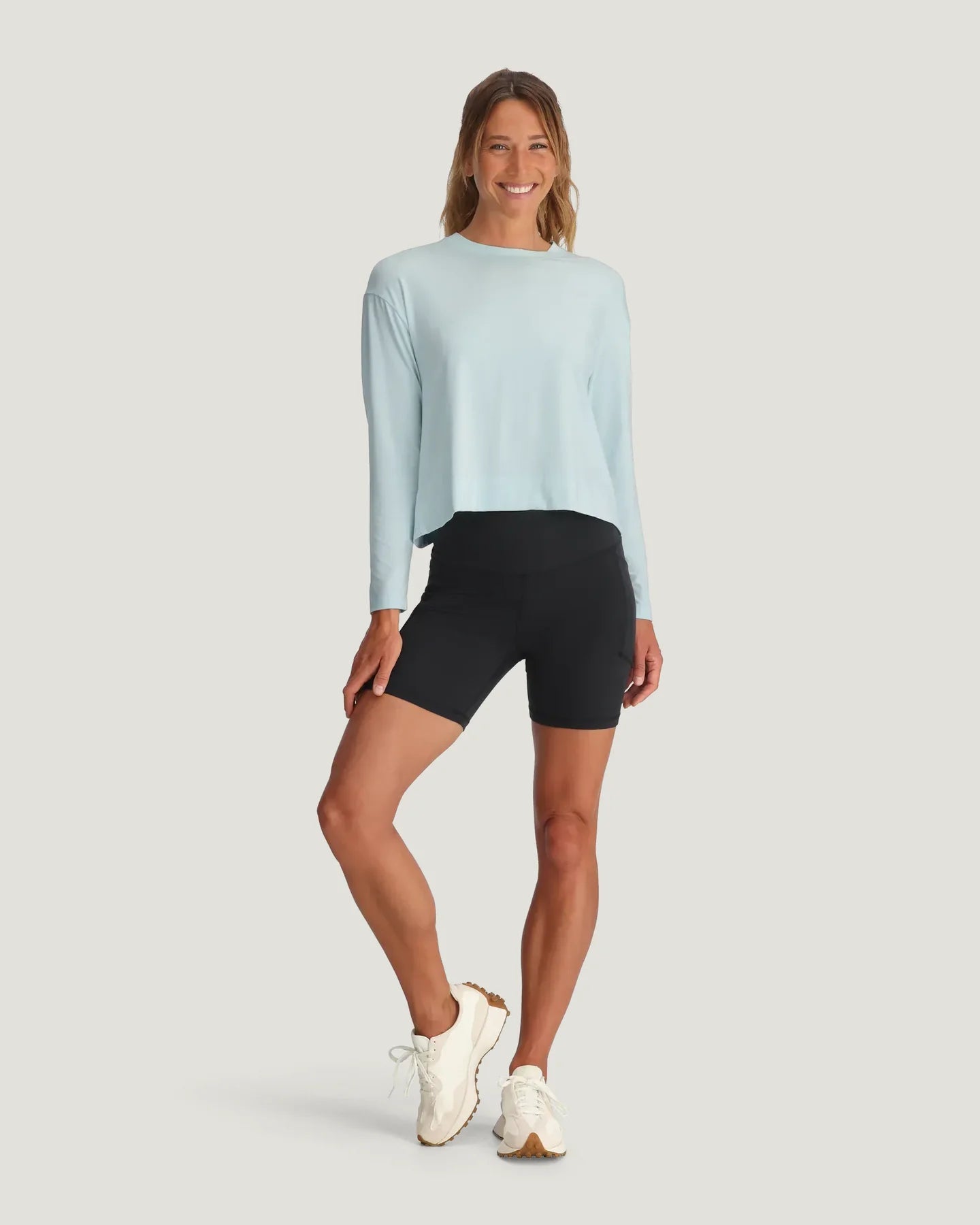 Free Fly Women’s Bamboo Shade Crossover Long Sleeve - Tropic Sea