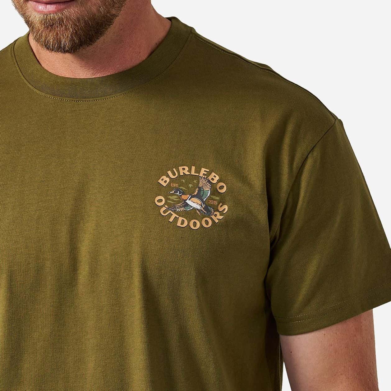 Burlebo Men’s S/S T-Shirt - Wood Duck - Hunter Green