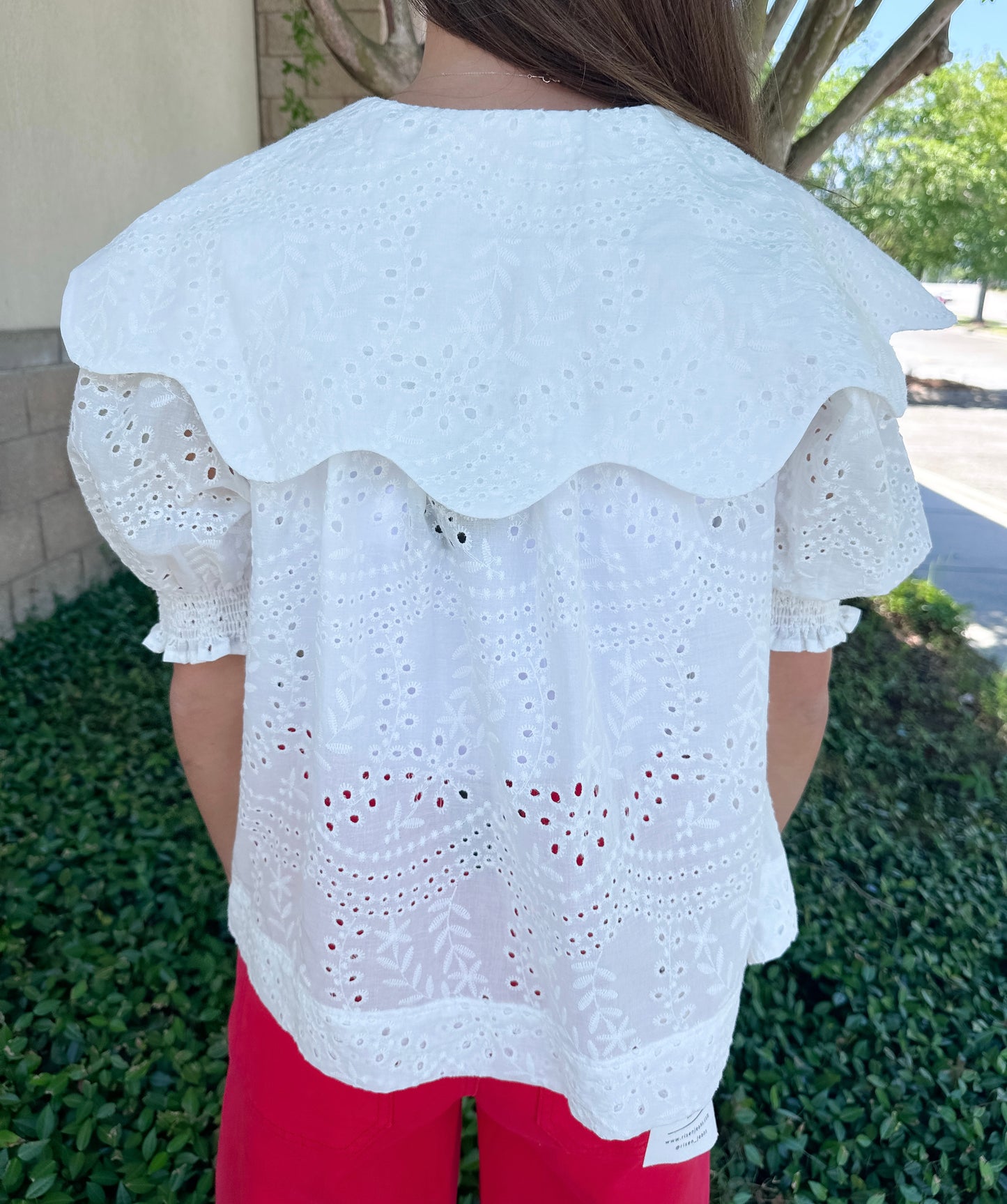Oakley Eyelet Novelty Collar Top