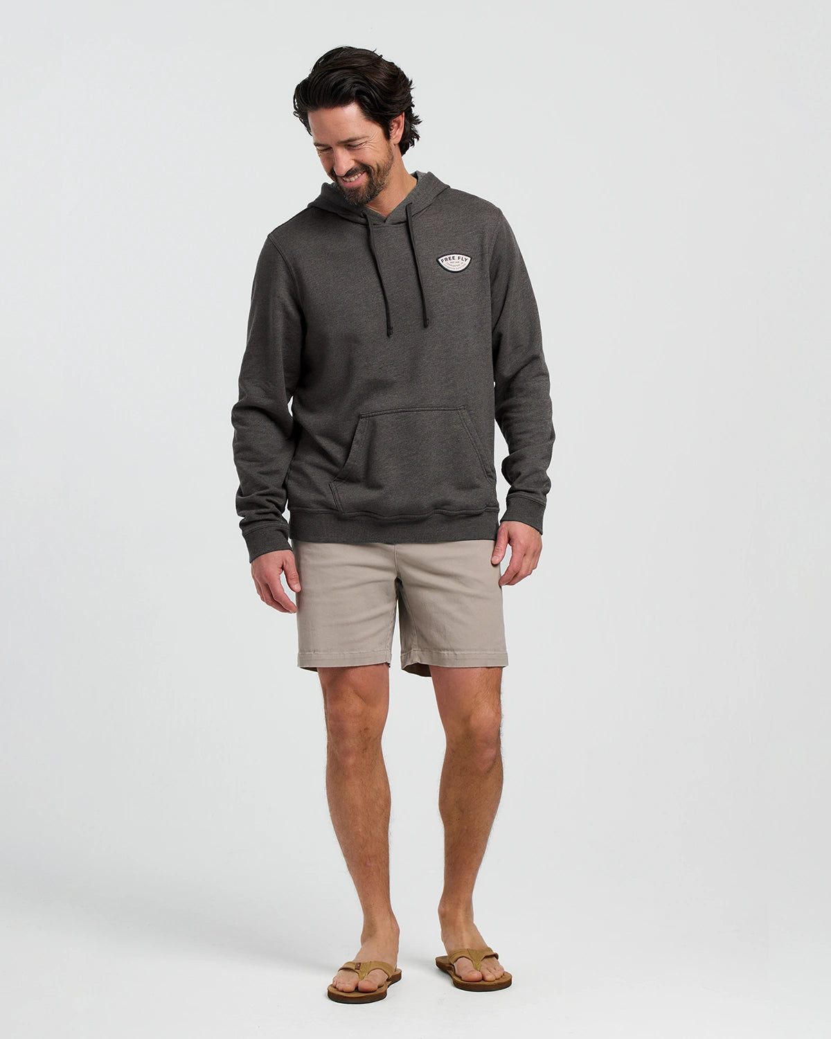 FreeFly Men’s Vintage Outfitters Fleece Hoodie - Heather Black Sand