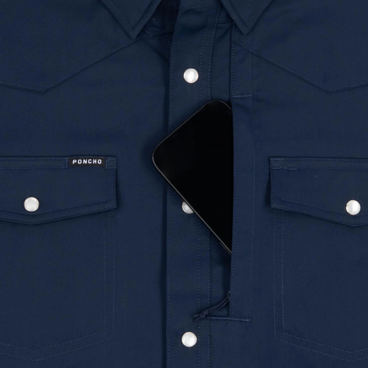 Poncho Men’s “The Del Mar” S/S Regular Shirt - Navy
