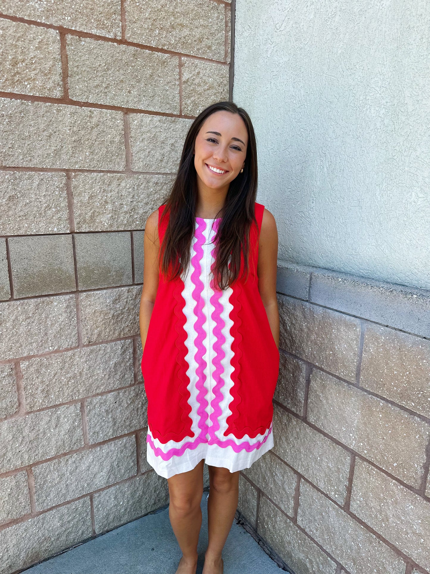 Sawyer Ric-Rac Trim Dress