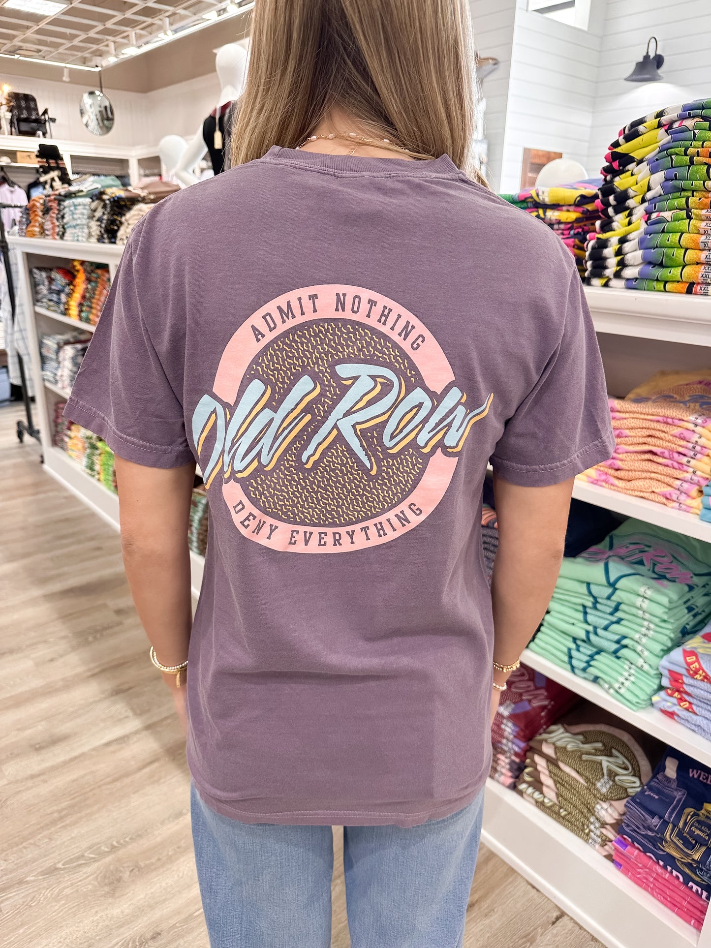 Old Row Circle Logo S/S Pocket T-Shirt - Wine