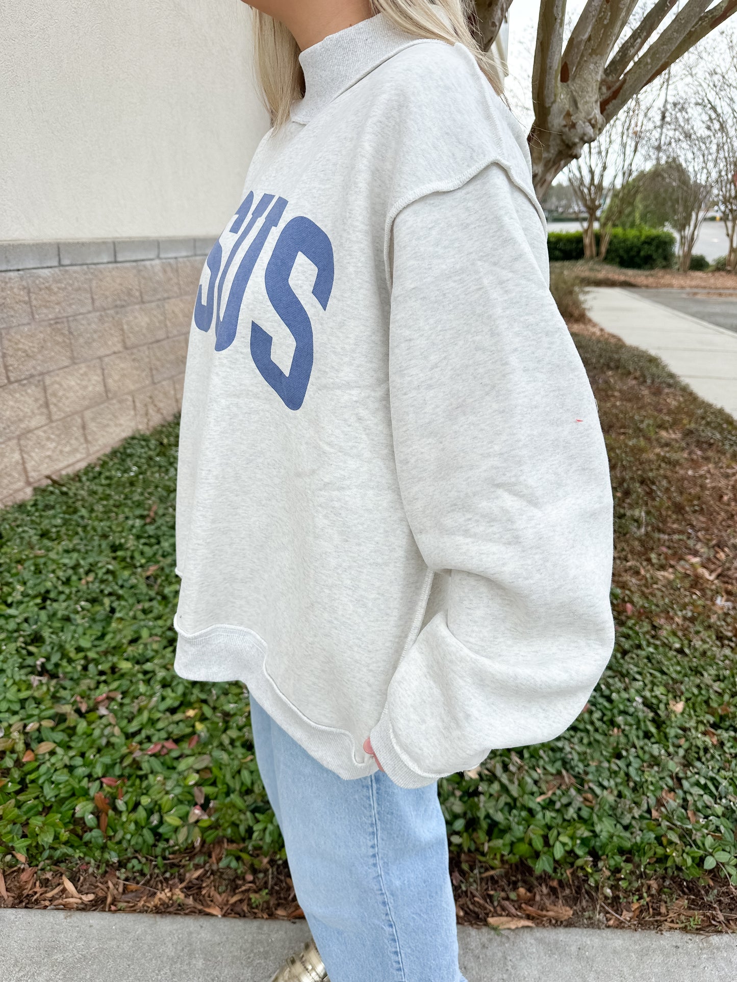 Jesus Reversible Mockneck Sweatshirt