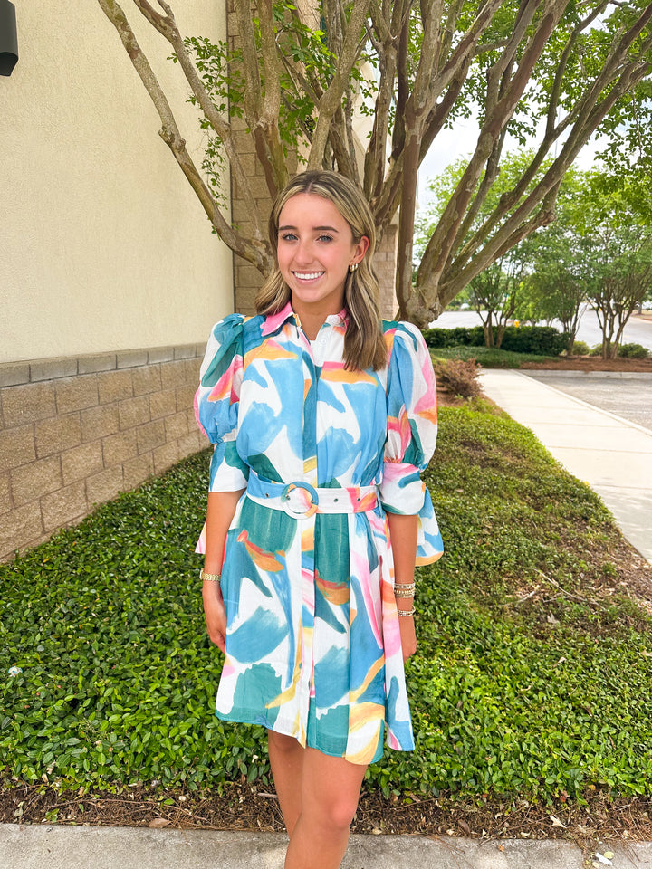 Right On Time Belted Dress