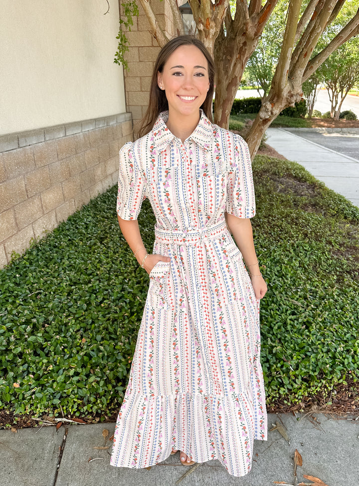 Pink Vines Maxi Dress