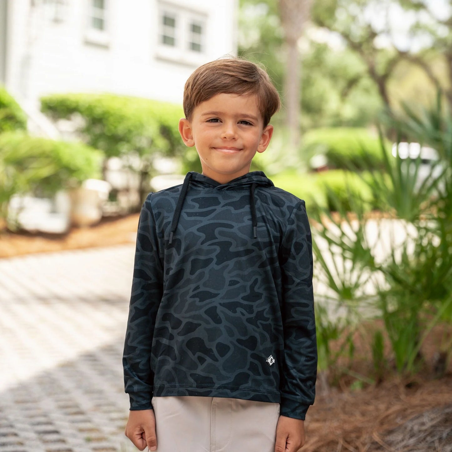 Burlebo Youth Performance Hoodie - Black Camo