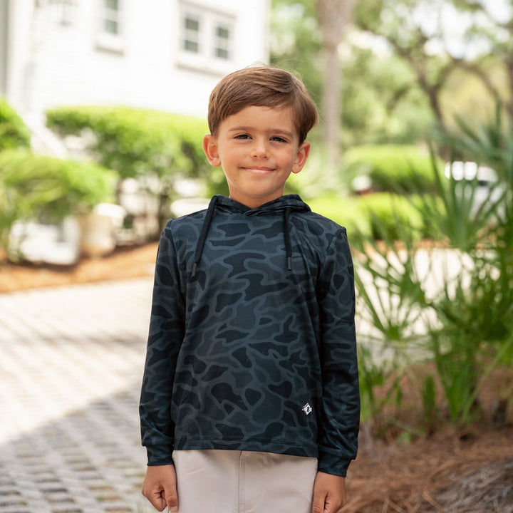 Burlebo Youth Performance Hoodie - Black Camo