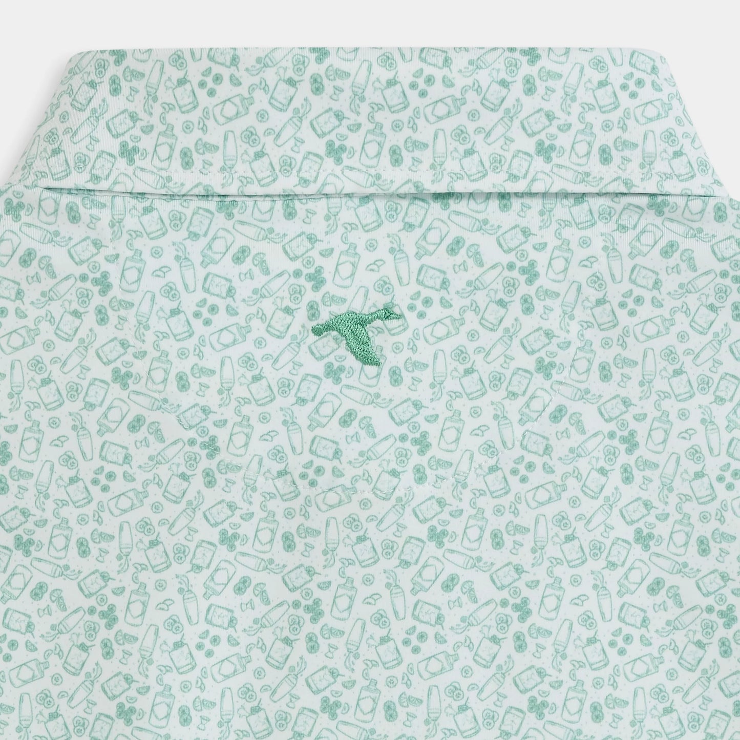 Genteal S26 The Gimlet Printed Performance Polo - Jade