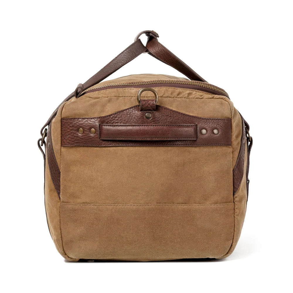 Mission Mercantile Campaign Waxed Canvas Medium Duffle Bag - Smoke Brown