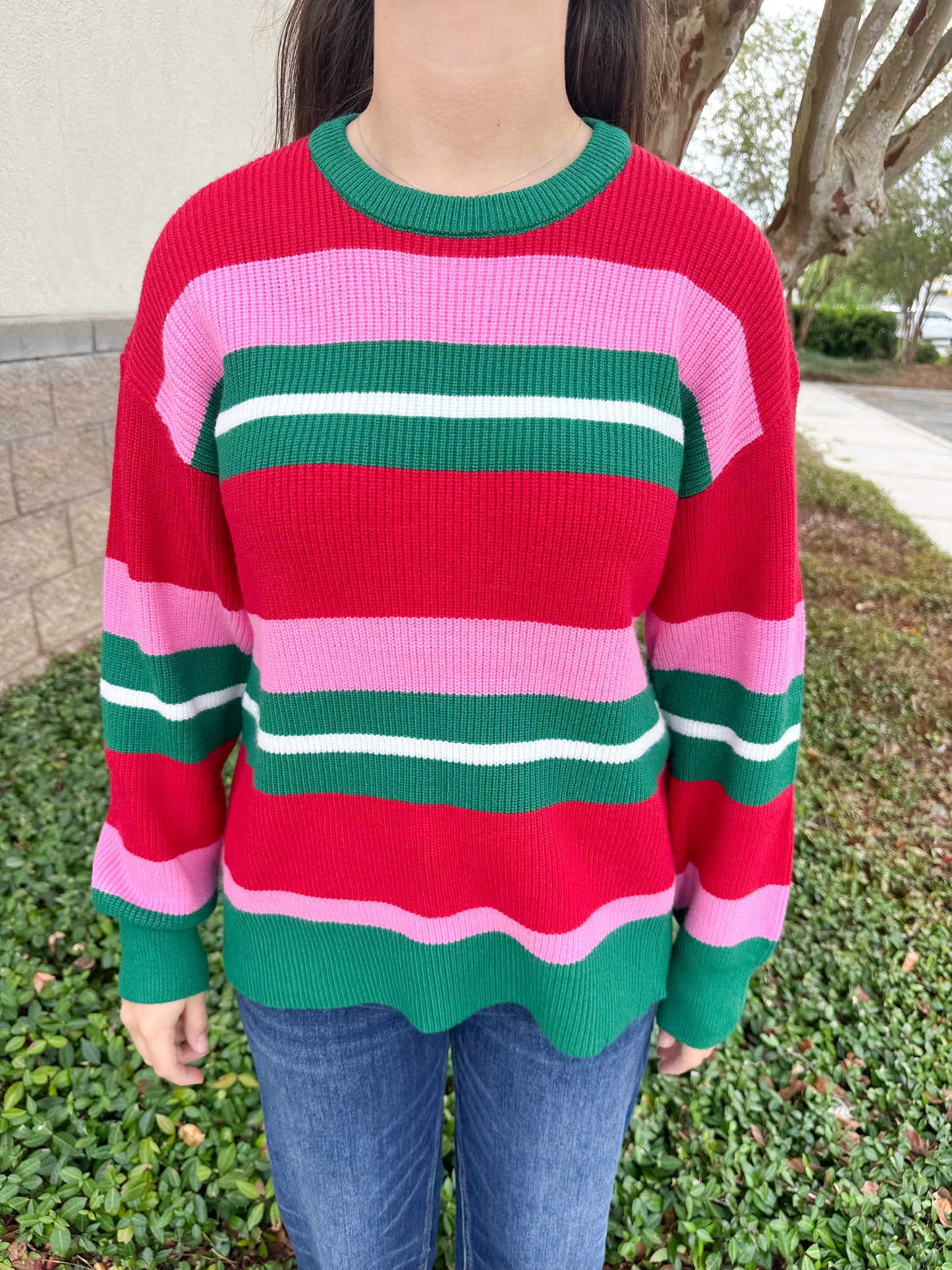 MS Logan Sweater - Holiday Stripes
