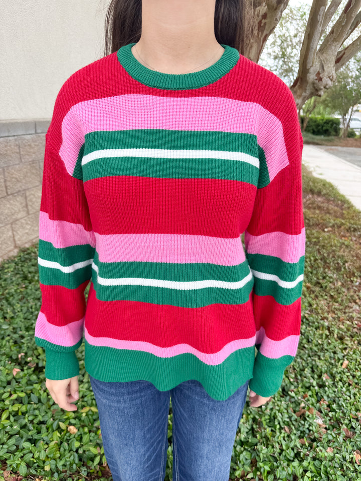 MS Logan Sweater - Holiday Stripes