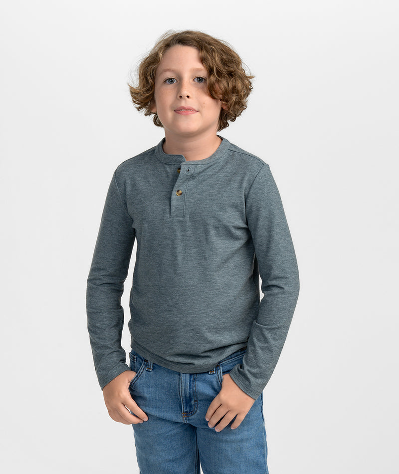SSCO Youth Boy’s Max Comfort Henley L/S - Ozark