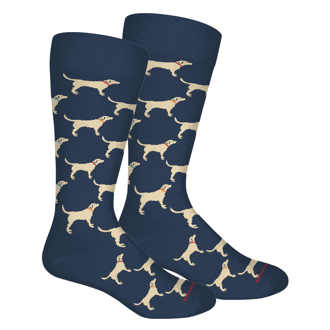 Brown Dog Socks - Labs Insignia Blue