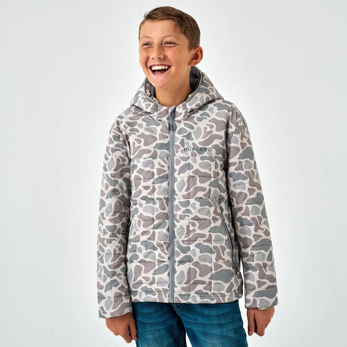 Burlebo Youth Puffer Jacket - Classic Deer Camo