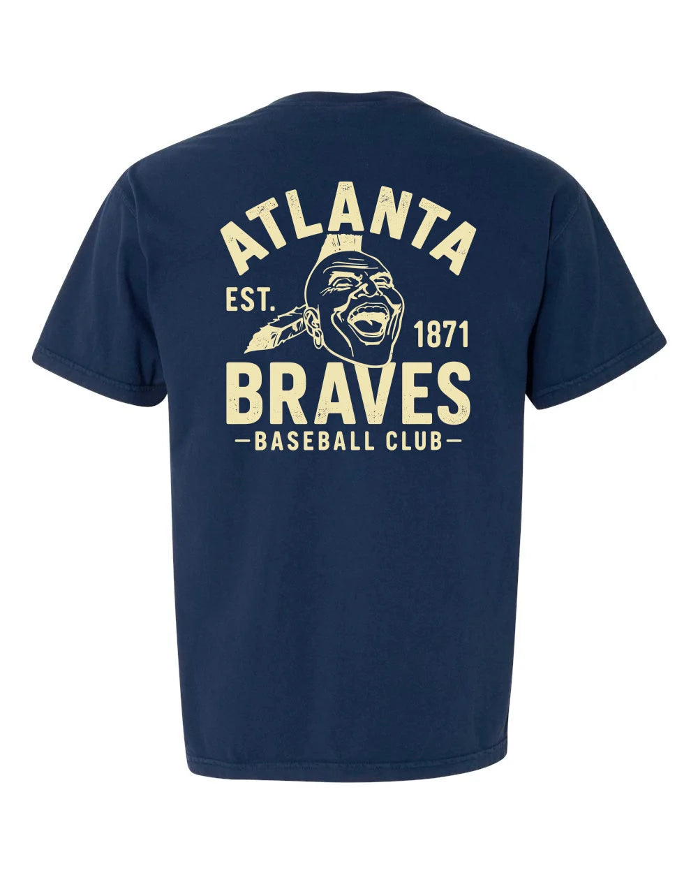 CB Braves Baseball Club Pocket T-Shirt - Navy
