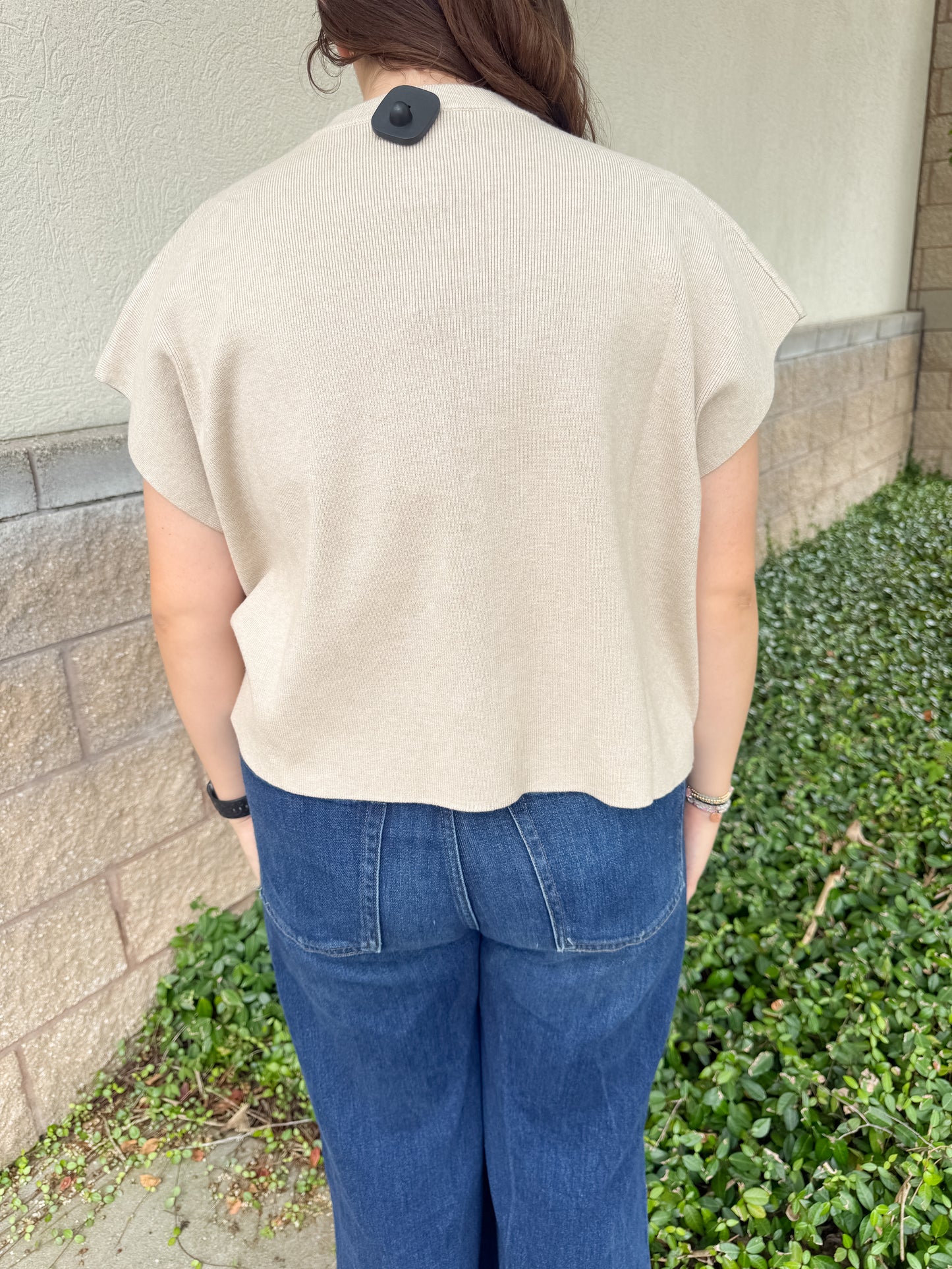 Heather Button Sweater