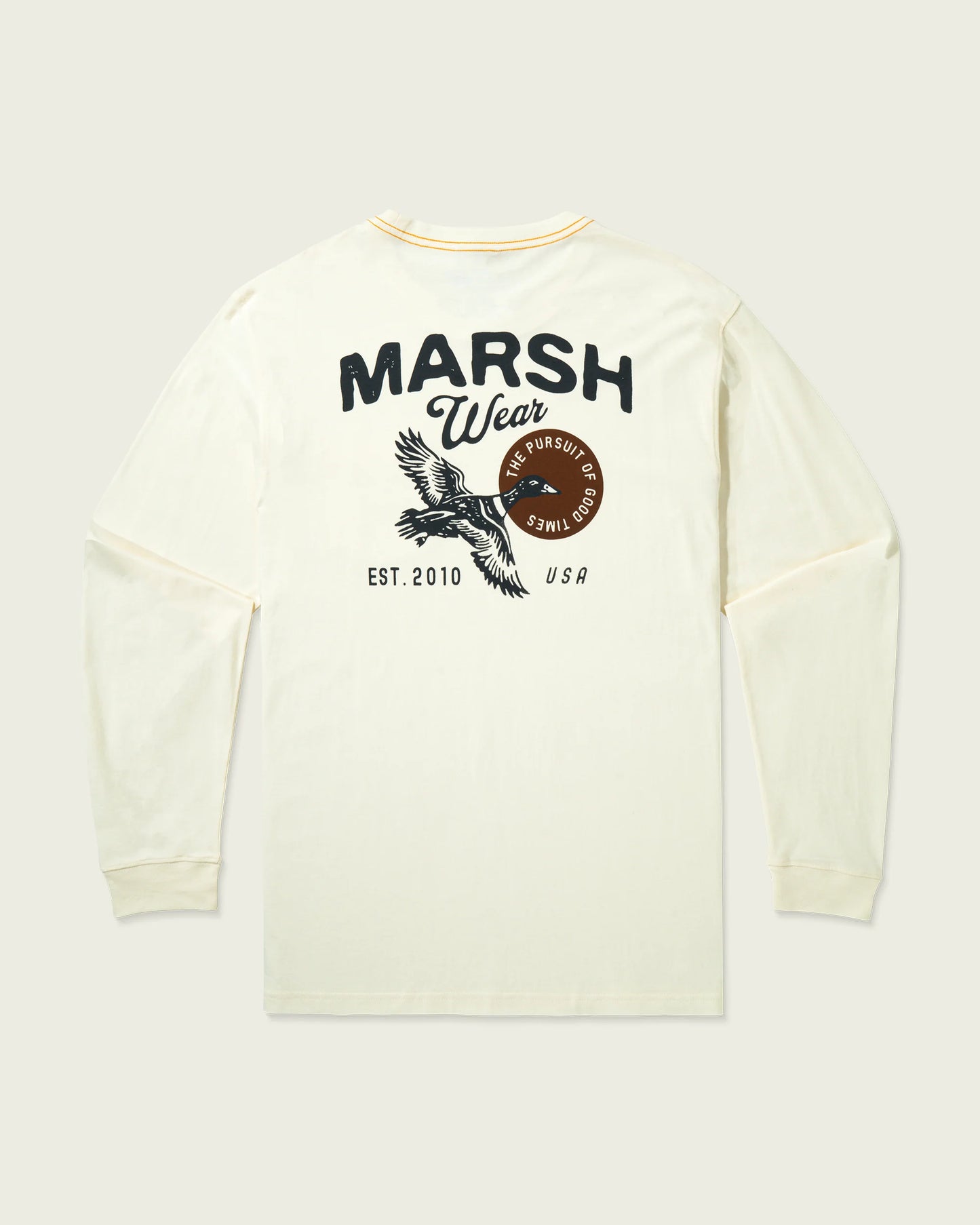 Marsh Wear Men’s High Flyer L/S Pocket T-Shirt - Vintage White