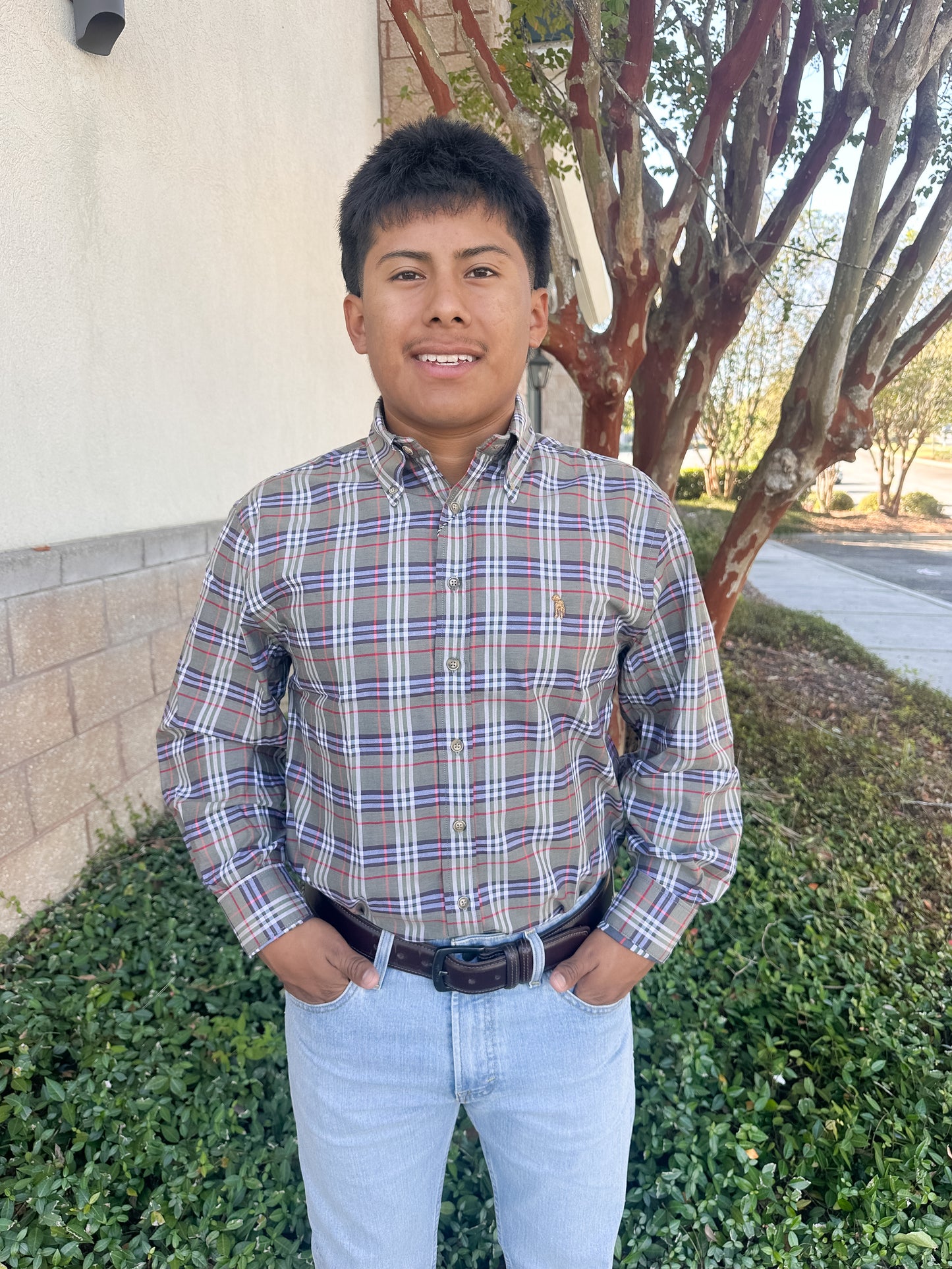 S. Casanova Turkey Roost Plaid Button Down