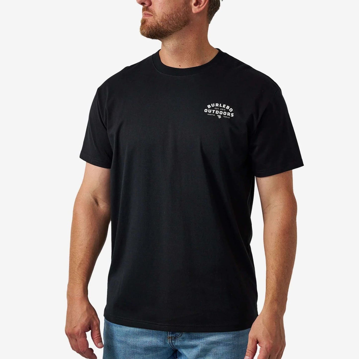 Burlebo Men’s S/S T-Shirt - BURLEBO Outdoors Logo - Black