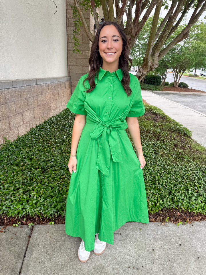 Henry Midi Dress - Green