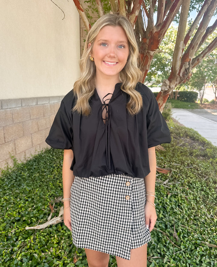 Braelynn Check Wrap Skort
