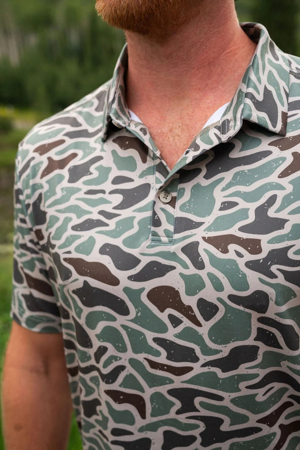 Men’s Performance Polo - Retro Duck Camo