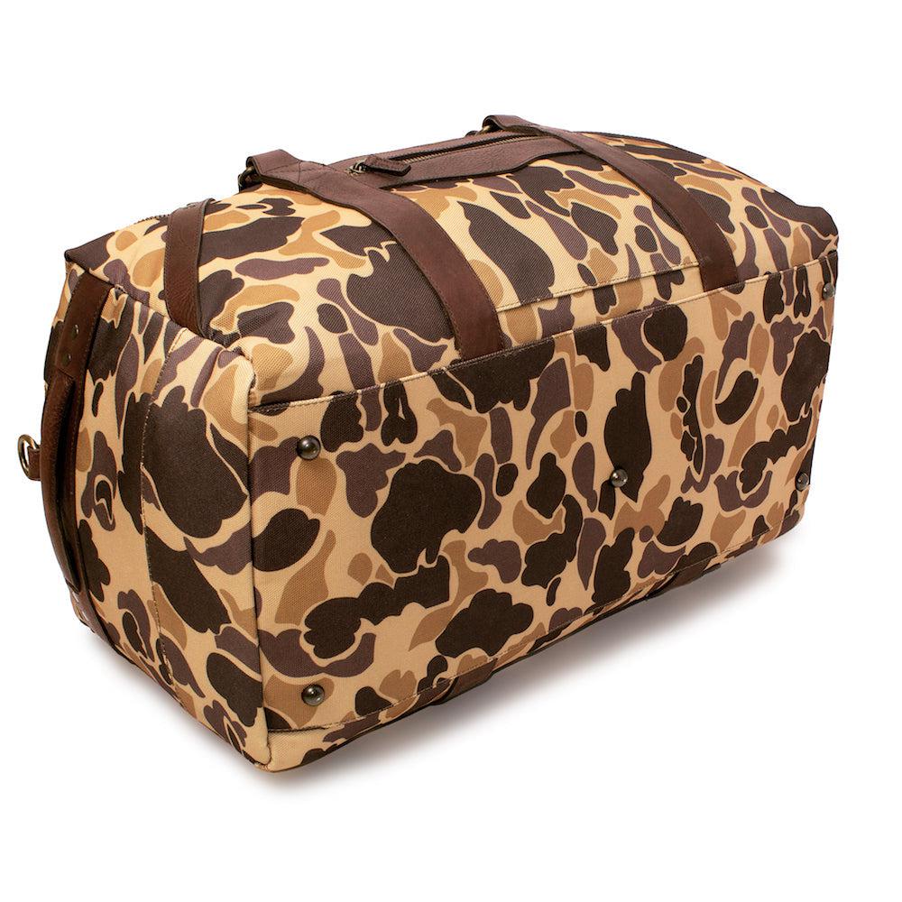 Mission Mercantile Campaign Waxed Canvas Large Duffle Bag - Smoke Vintage Camo