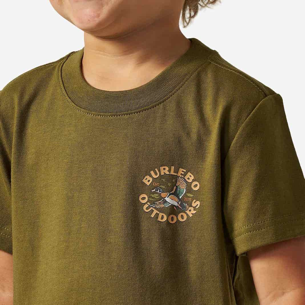 Burlebo Youth S/S T-Shirt - Wood Duck - Hunter Green