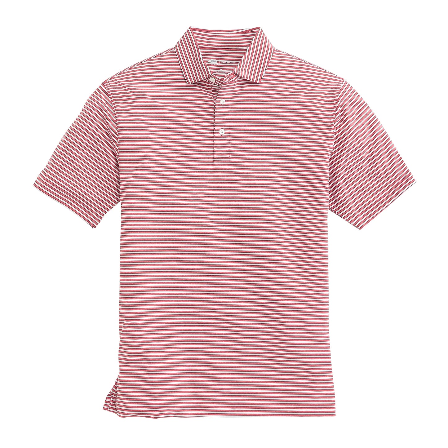 Onward Reserve Mulligan Stripe Performance Polo - Heather Red