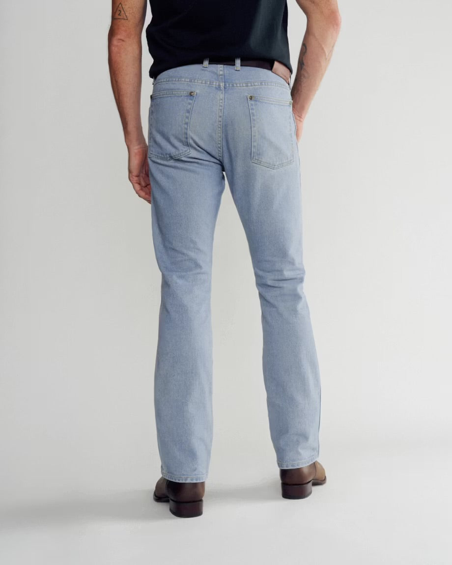 Tecovas Men’s Slim Straight Heritage Denim Jean - Light Blue Heritage