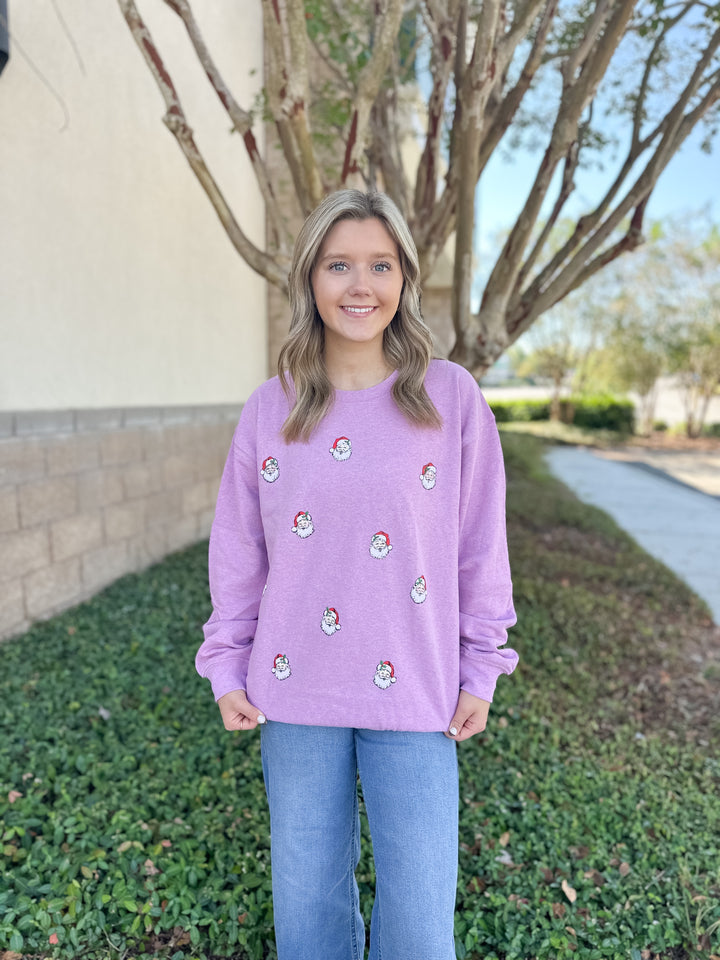 Jolly Santa Crewneck - Bubblegum