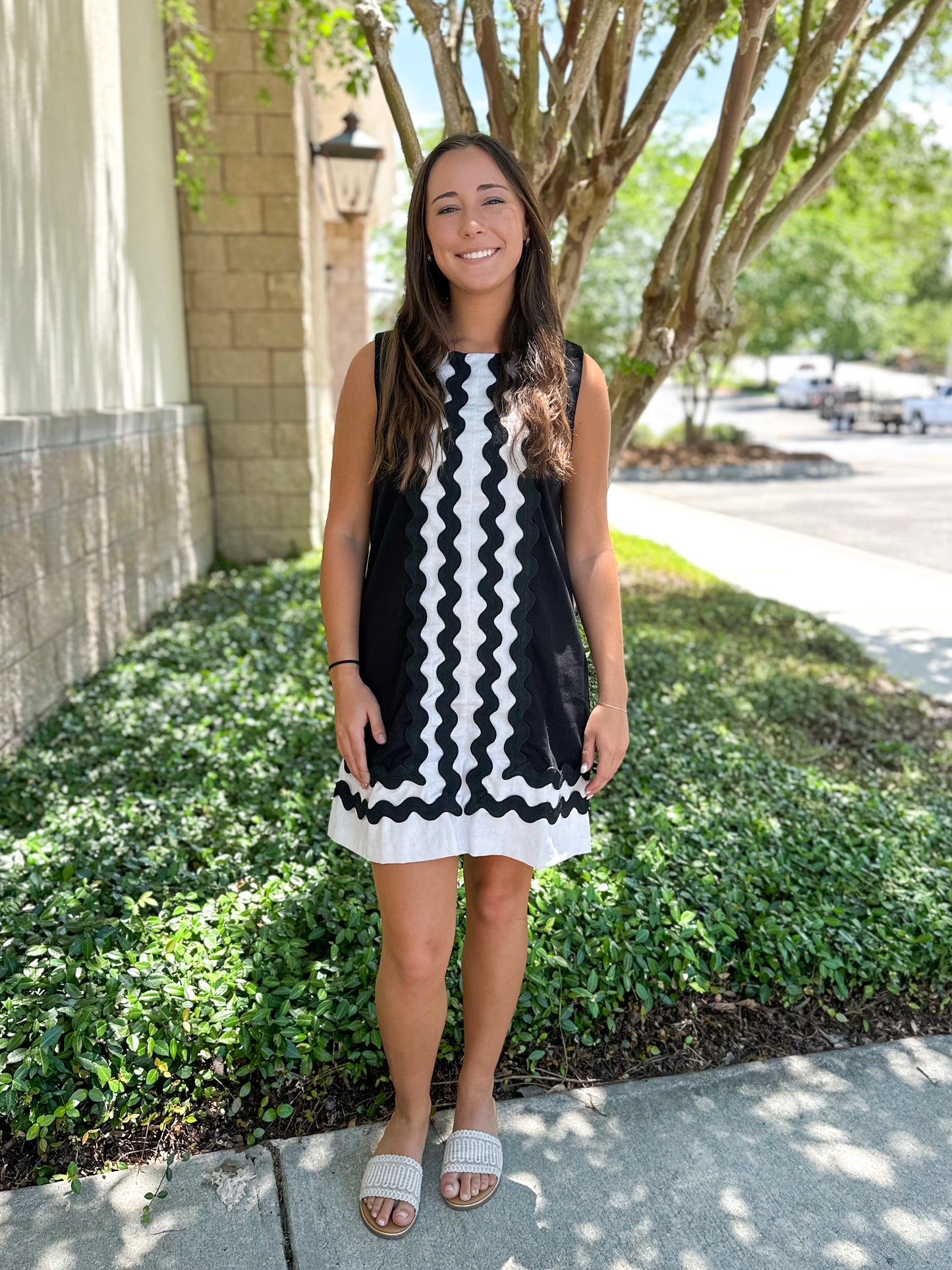 Sawyer Ric-Rac Trim Dress