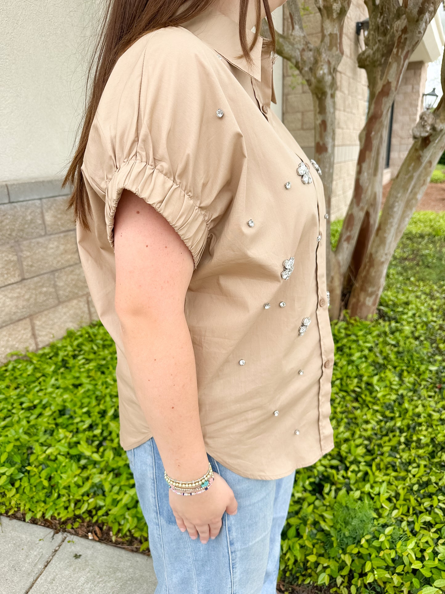 Wedding Bells Top - Khaki