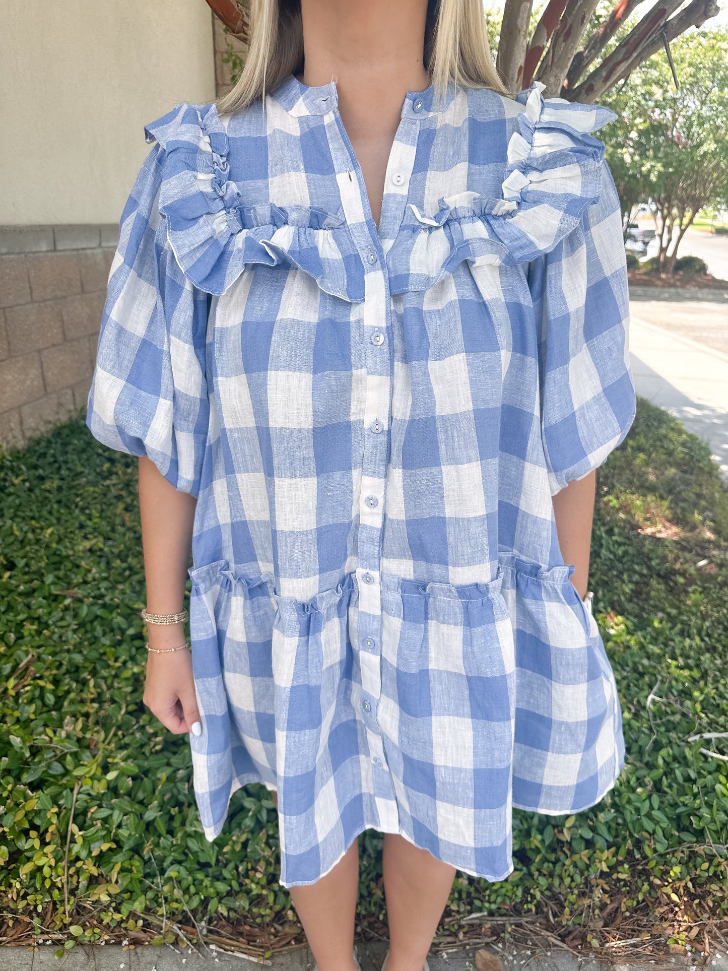 Buffalo Ruffle Mini Dress