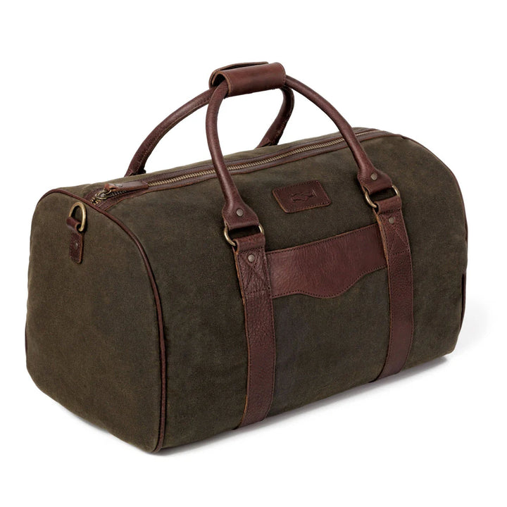 Mission Mercantile Campaign Waxed Canvas Medium Field Duffle Bag - Smoke Forest
